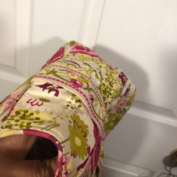 Vera Bradley women pink and lime handbag, 12 x 9 x 5 - Picture 11 of 16